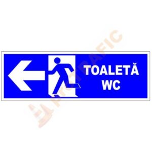 Indicator de securitate de informare generala "Toaleta WC stanga"