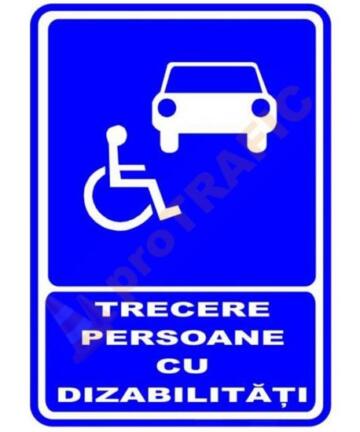 Indicator de securitate de informare generala "Trecere persoane cu dizabilitati"