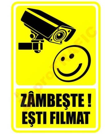 Indicator de securitate de informare generala "Zambeste Esti filmat"