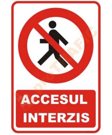 Indicator de securitate de interzicere "Accesul interzis"