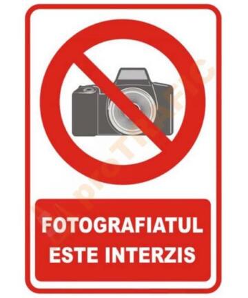 Indicator de securitate de interzicere "Fotografiatul este interzis"