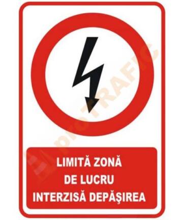 Indicator de securitate de interzicere "Stai Inalta tensiune Pericol de electrocutare"