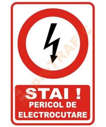 Indicator de securitate de interzicere "Stai Pericol de electrocutare"