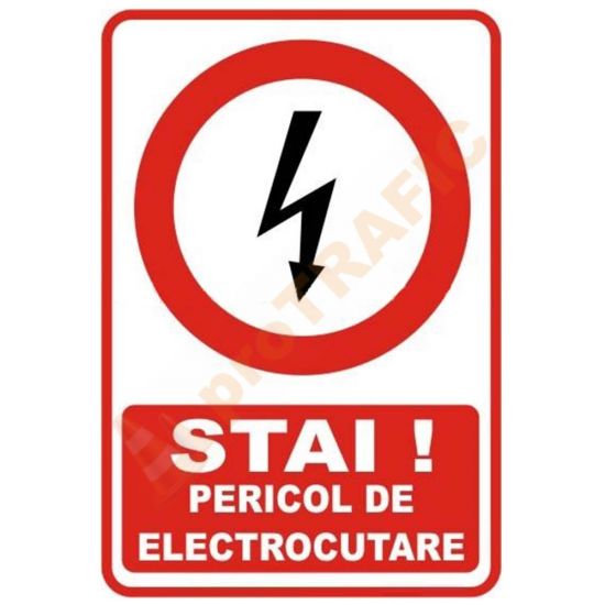 Indicator de securitate de interzicere "Stai Pericol de electrocutare"