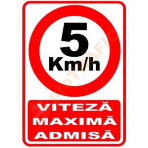 Indicator de securitate de interzicere "Viteza maxima admisa"