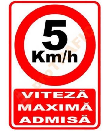 Indicator de securitate de interzicere "Viteza maxima admisa"