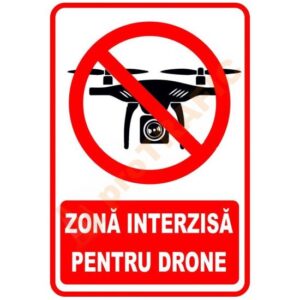 Indicator de securitate de interzicere Zona interzisa pentru drone