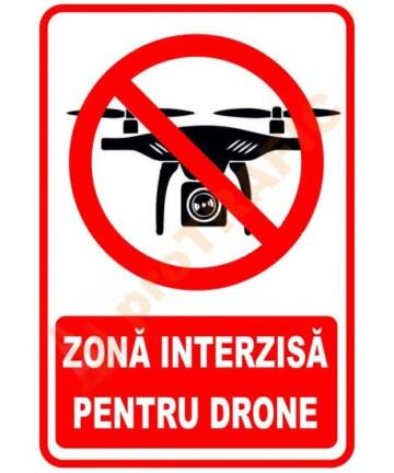 Indicator de securitate de interzicere Zona interzisa pentru drone