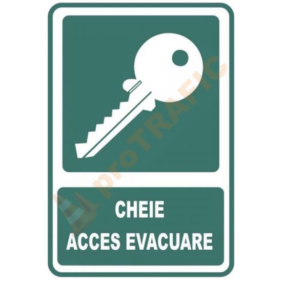 Indicator de securitate de prim ajutor "Cheie acces evacuare"