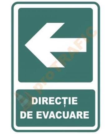 Indicator de securitate de prim ajutor "Directie de evacuare stanga"