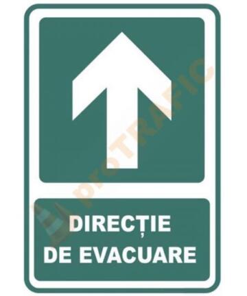 Indicator de securitate de prim ajutor "Directie de evacuare sus inainte"