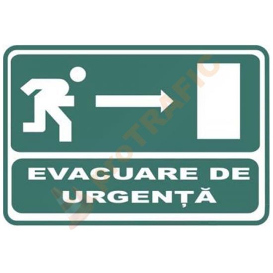 Indicator de securitate de prim ajutor "Evacuare de urgenta dreapta"
