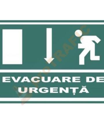 Indicator de securitate de prim ajutor "Evacuare de urgenta jos inapoi"