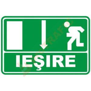 Indicator de securitate de prim ajutor "Iesire jos inapoi"