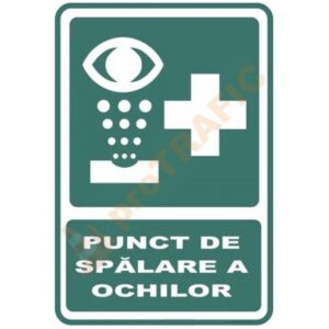 Indicator de securitate de prim ajutor "Punct de spalare a ochilor"
