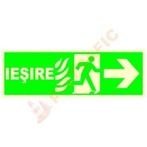 Indicator de securitate fotoluminiscent Iesire dreapta