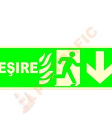 Indicator de securitate fotoluminiscent Iesire jos