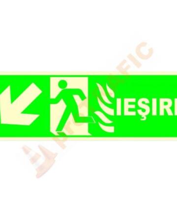 Indicator de securitate fotoluminiscent Iesire stanga jos