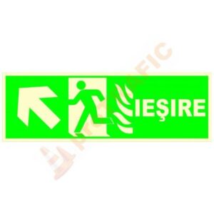 Indicator de securitate fotoluminiscent Iesire stanga sus