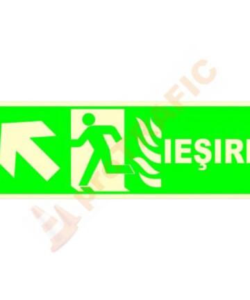 Indicator de securitate fotoluminiscent Iesire stanga sus
