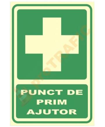 Indicator de securitate fotoluminiscent Punct de prim ajutor