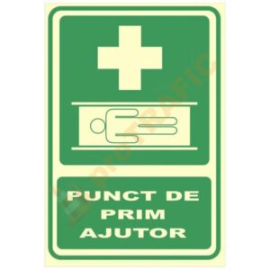 Indicator de securitate fotoluminiscent Punct de prim ajutor model 2
