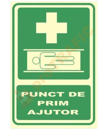 Indicator de securitate fotoluminiscent Punct de prim ajutor model 2