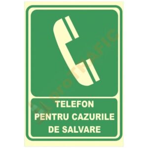 Indicator de securitate fotoluminiscent Telefon pentru cazurile de salvare