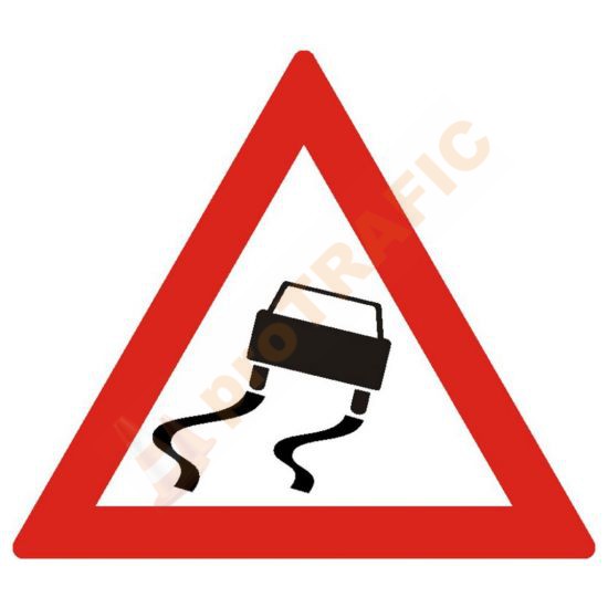 Indicator rutier avertizare A19 Drum lunecos