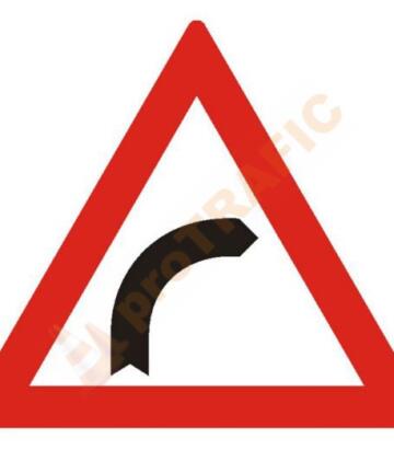 Indicator rutier avertizare A2 Curba dreapta