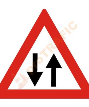 Indicator rutier avertizare A31 Circulatie in ambele sensuri