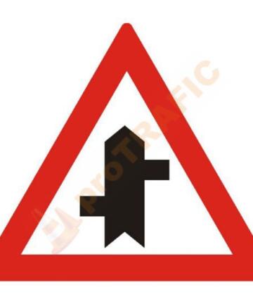 Indicator rutier avertizare A38 Intersectie cu un drum fara prioritate