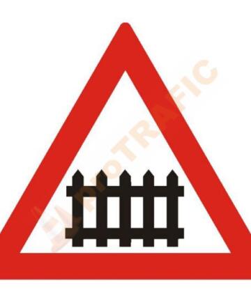 Indicator rutier avertizare A41 Trecere la nivel cu o cale ferata cu bariere sau semibariere
