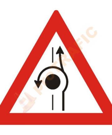 Indicator rutier avertizare A54 Presemnalizarea unei amenajari rutiere care ofera si posibilitatea intoarcerii vehiculelor