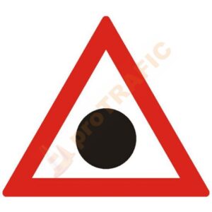 Indicator rutier avertizare A55 Punct negru