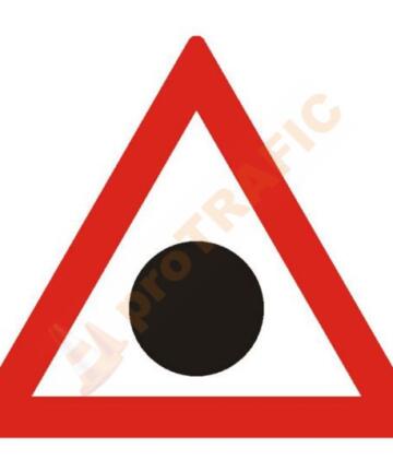 Indicator rutier avertizare A55 Punct negru