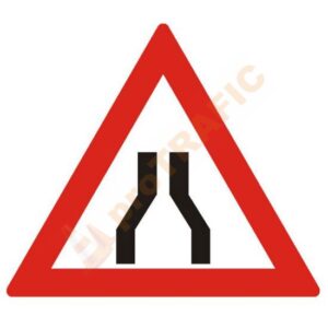 Indicator rutier avertizare A9 drum ingustat pe ambele parti