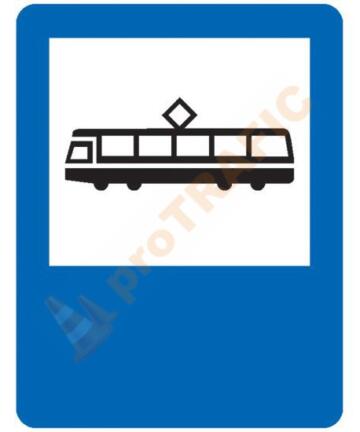 Indicator rutier de informare G15 Statie de tramvai
