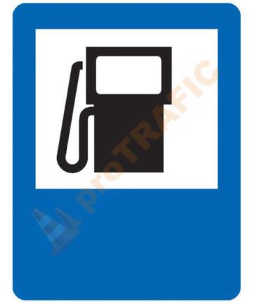 Indicator rutier de informare G21 Statie de alimentare cu carburanti