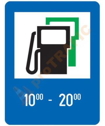 Indicator rutier de informare G22 Statie de alimentare cu carburanti