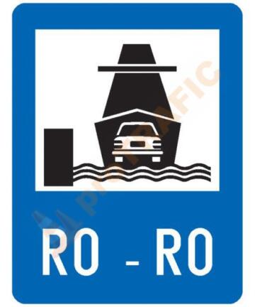 Indicator rutier de informare G45 Imbarcare pe Ferry-Boat