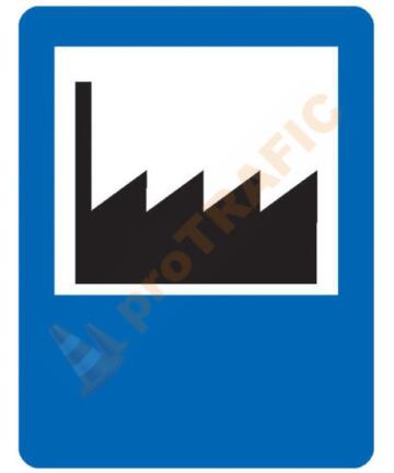 Indicator rutier de informare G54 Zona Industriala