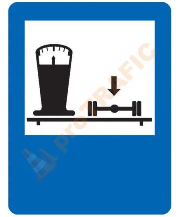 Indicator rutier de informare G63 Cantar pentru autovehicule