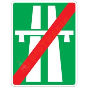 Indicator rutier de informare G7 Sfarsit de autostrada