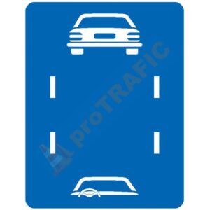 Indicator rutier de informare G77 Distanta de siguranta intre vehicule pentru viteze mai mari de 50 km/h