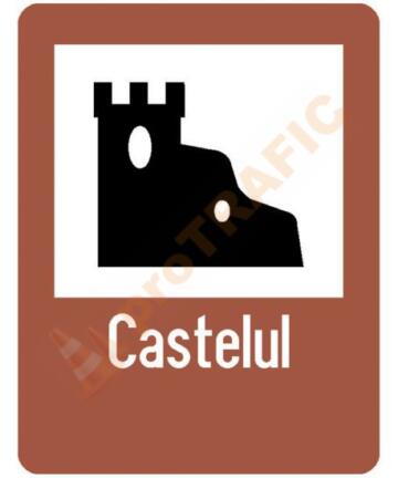 Indicator rutier de informare turistica T1 Castel - Cetate