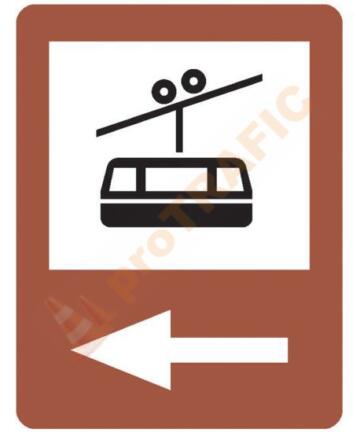 Indicator rutier de informare turistica T11 Telecabina