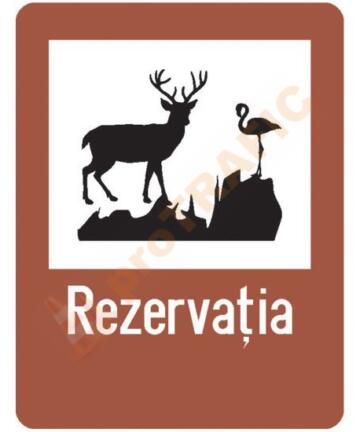 Indicator rutier de informare turistica T6 Rezervatie Naturala