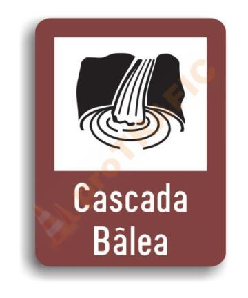Indicator rutier de informare turistică T7 Cascadă