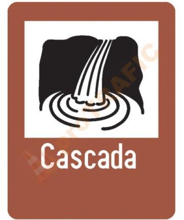 Indicator rutier de informare turistica T7 Cascada
